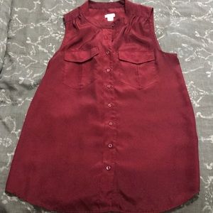 J Crew Sleeveless Blouse